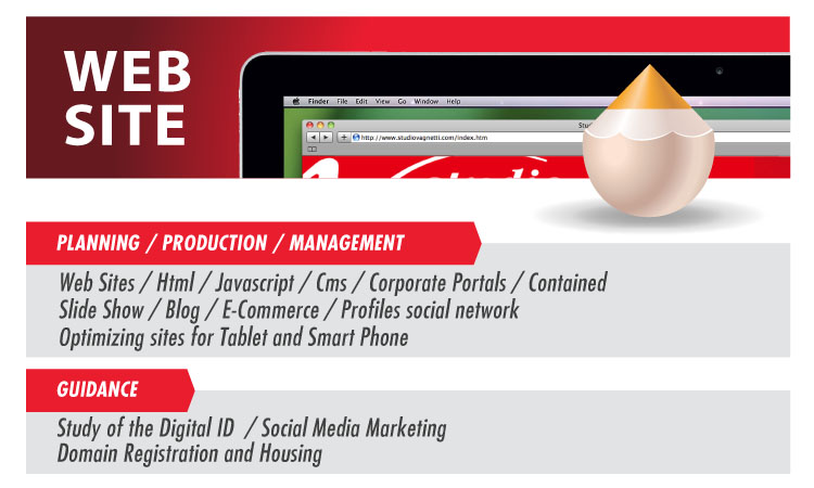 Design and building management Internet sites, web sites, html, Cms, enterprise portals, Content, Slide Show, blogs, E-commerce Profiles, Social Network, optimized for Tablet and Smart Phone, consulting, strategy in network, social media marketing, advice domain registration and hosting, 